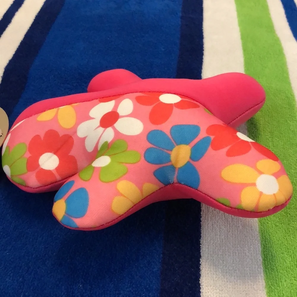 Bark & Purr Squeeze Toy Floral Aloha Print Man Squeaky Toy 6.5” x 7.5” New NWT